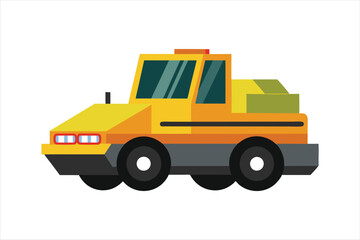 Asphalt Paver Construction vehicle Vector artwork illustration