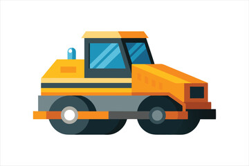 Fototapeta premium Asphalt Paver Construction vehicle Vector artwork illustration