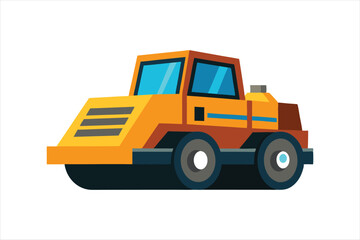 Naklejka premium Asphalt Paver Construction vehicle Vector artwork illustration