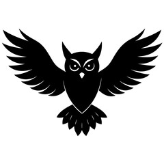 An owl silhouette vector illustration
