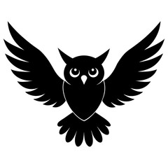 An owl silhouette vector illustration
