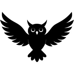 An owl silhouette vector illustration
