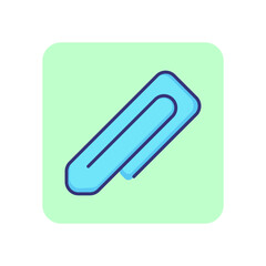 Paperclip line icon. Fastener, paper clip, equipment. Office supply concept. Can be used for topics like stationary, paperwork, accessory