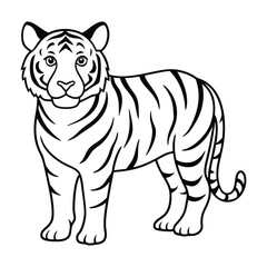 A Tiger Vector Art Illustration