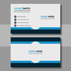 Unique professional corporate business card template. business card design for business and personal use. print ready, vector illustration design, horizontal layout, easy to edit
