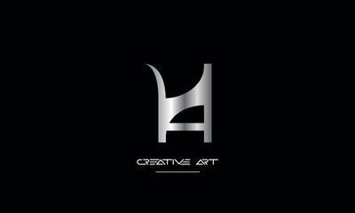 HA, AH, H, A abstract letters logo monogram