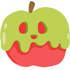 halloween apple cartoon