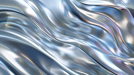 Obraz premium Silky Metallic Waves at Twilight