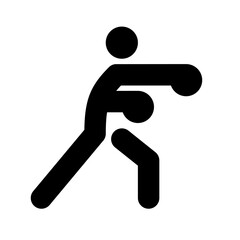 Power Punch: Vector Icon Depicting Boxing Sign