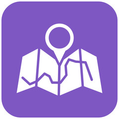 Map vector icon. Can be used for Contact Us iconset.