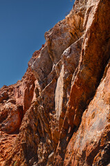 red rock wall