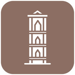Giotto's Bell Tower vector icon. Can be used for Italy iconset.