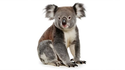 A koala with white background