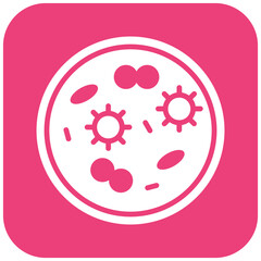 Bacteria Petri Dish vector icon. Can be used for Infectious Diseases iconset.