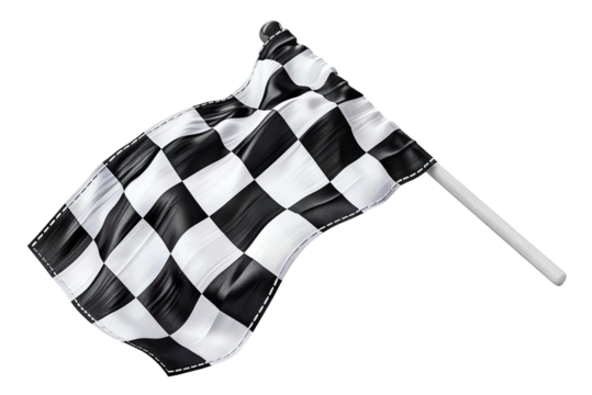 Checkered racing flag, cut out