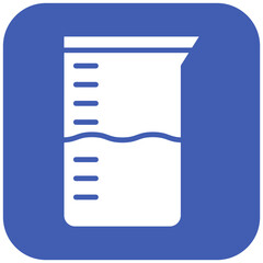 Beaker vector icon. Can be used for Lab iconset.
