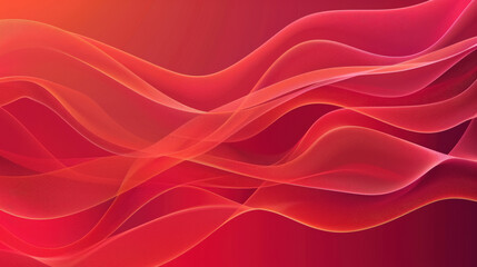 Obraz premium Abstract Flowing Red Waves at Sunset