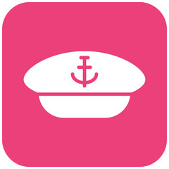Captain Cap vector icon. Can be used for Ocean iconset.