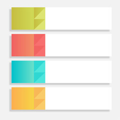 Fototapeta premium Set of paper stickers for notes. Concept for infographics.