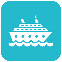 Cruise vector icon. Can be used for Ocean iconset.
