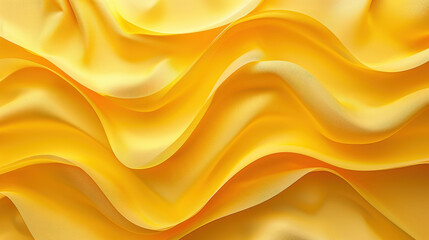 Obraz premium Bright Yellow Fabric Waves at Dawn