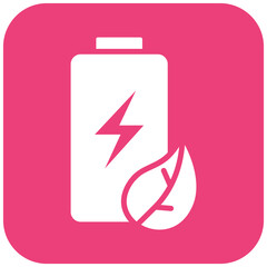 Eco vector icon. Can be used for Battery and Power iconset.