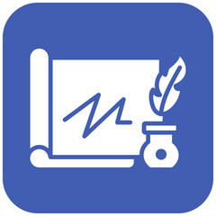 Calligraphy vector icon. Can be used for Art and Craft Supplies iconset.