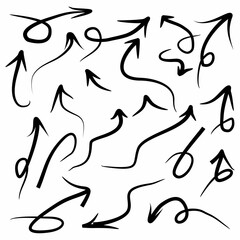 arrow icon, Collection of types of arrow signs. Black vector arrow. Vector arrows of various directions. cute vector arrow.