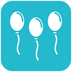 Balloon vector icon. Can be used for Baby Shower iconset.
