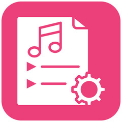 Custom Music Playlist vector icon. Can be used for Bowling iconset.