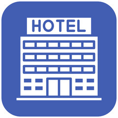 Hotel vector icon. Can be used for Beach Resort iconset.