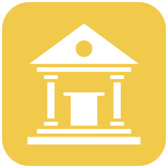 Bank vector icon. Can be used for Luxury iconset.