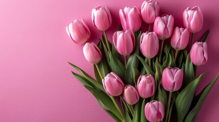 Obraz premium Delicate Pink Tulips Arrangement for Mothers Day