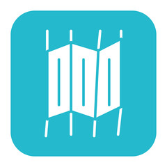 Folding Screen vector icon. Can be used for Retro iconset.