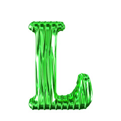 Fluted green symbol. letter l