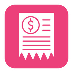 Bill vector icon. Can be used for Laundry iconset.