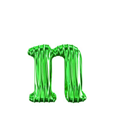 Fluted green symbol. letter n