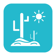 Desert vector icon. Can be used for Global Warming iconset.