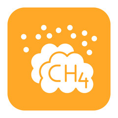 Methane vector icon. Can be used for Global Warming iconset.
