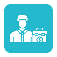 Businessman vector icon. Can be used for Business and Finance iconset.