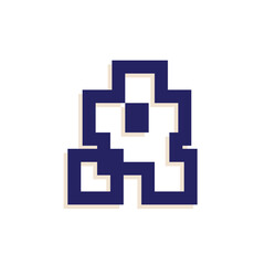 Obraz premium logo letter a box variations. pointed outline design style. suitable for applications, companies, brands, etc. design vector template