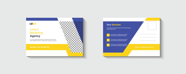 Corporate postcard design template 
