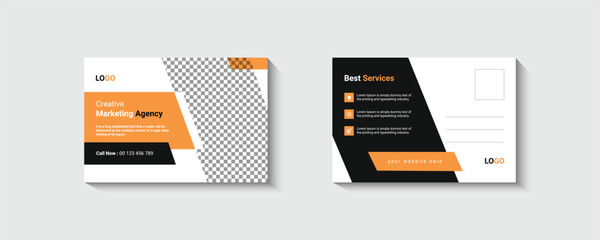 Corporate postcard design template 

