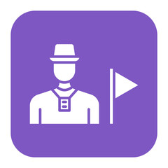 Tour Guide vector icon. Can be used for Vacation Planning iconset.