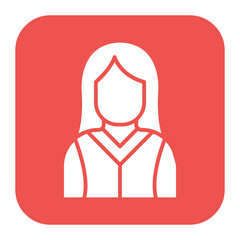 Character Female vector icon. Can be used for Literature iconset.