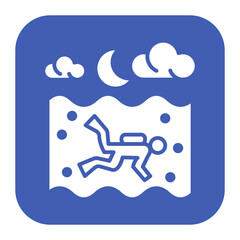 Night Diving vector icon. Can be used for Vacation and Tourism iconset.