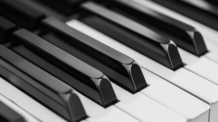A close-up of piano keys