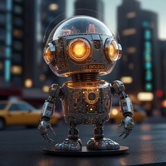 Fototapeta premium robot in the city