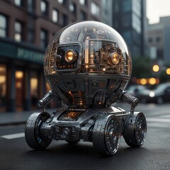 Fototapeta premium robot in the city