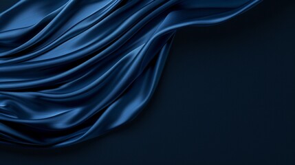 Elegant blue satin fabric texture for luxurious background design